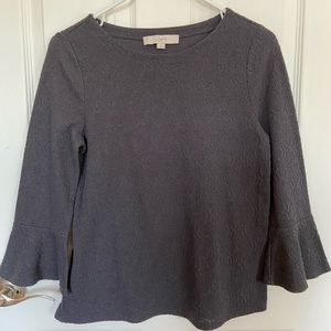 LOFT top with bell sleeves